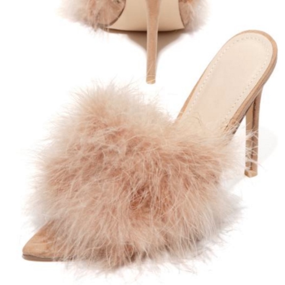 LAST PAIR SIZE 6 !!! 'BOA" Kitty Mules in Nude - Picture 3 of 3